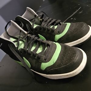 Black and Green Nike Shoes